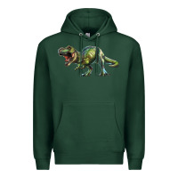 Sports Green t rex dinosaur Premium Hoodie - RanaPortraitStore