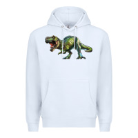 White t rex dinosaur Premium Hoodie - RanaPortraitStore