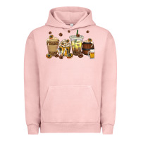 Pigment Salmon beer coffee cups Urban Hoodie - texasbilliewilder