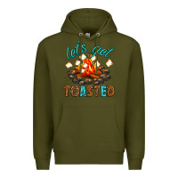 Army Green lets get toasted Premium Hoodie - texasbilliewilder