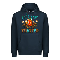 Navy lets get toasted Premium Hoodie - texasbilliewilder