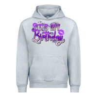 Heather Grey purple its my birthday Urban Hoodie - Zillion Design Studio