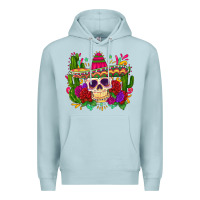 Blue Mist mexican skull Premium Hoodie - Zillion Design Studio
