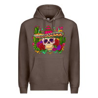 Coffee mexican skull Premium Hoodie - Zillion Design Studio