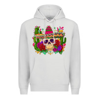 Dove Grey mexican skull Premium Hoodie - Zillion Design Studio