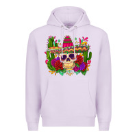 Lilac mexican skull Premium Hoodie - Zillion Design Studio