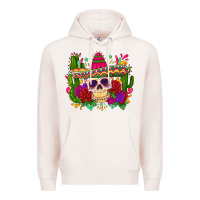 Pale Pink mexican skull Premium Hoodie - Zillion Design Studio