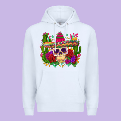 Mexican Skull Premium Hoodie Designed By Zillion Design Studio