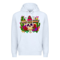 White mexican skull Premium Hoodie - Zillion Design Studio
