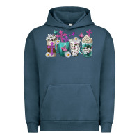 Pigment Midnight Navy blessed coffee cups Urban Hoodie - texasbilliewilder