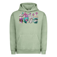 Pigment Oil Green blessed coffee cups Urban Hoodie - texasbilliewilder