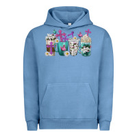 Pigment Pebble Blue blessed coffee cups Urban Hoodie - texasbilliewilder