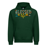 Forest Green blessed life western Urban Hoodie - texasbilliewilder
