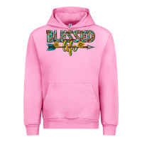 Fuchsia Pink blessed life western Urban Hoodie - texasbilliewilder