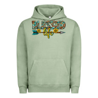 Pigment Oil Green blessed life western Urban Hoodie - texasbilliewilder