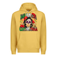 Antique Gold mama chingona Premium Hoodie - Zillion Design Studio