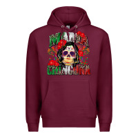 Burgundy mama chingona Premium Hoodie - Zillion Design Studio