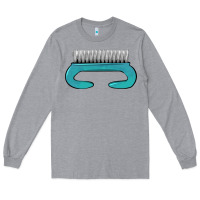 Heather Grey nail brush Long Sleeve Tee - BarkalooDesign