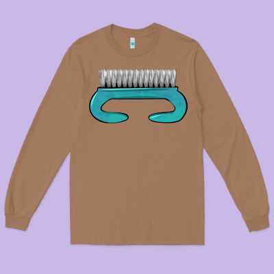 Nail Brush Long Sleeve Tee Designed By Barkaloodesign
