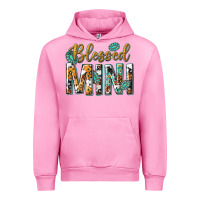 Fuchsia Pink blessed mini with leopard and aztec Urban Hoodie - texasbilliewilder