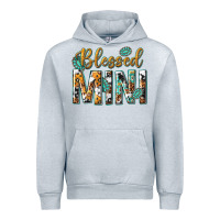 Heather Grey blessed mini with leopard and aztec Urban Hoodie - texasbilliewilder