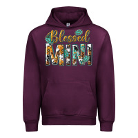 Mauve Wine blessed mini with leopard and aztec Urban Hoodie - texasbilliewilder