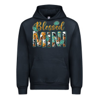 Navy blessed mini with leopard and aztec Urban Hoodie - texasbilliewilder