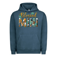 Pigment Midnight Navy blessed mini with leopard and aztec Urban Hoodie - texasbilliewilder