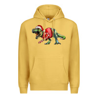 Antique Gold t rex christmas Premium Hoodie - RanaPortraitStore