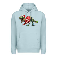 Blue Mist t rex christmas Premium Hoodie - RanaPortraitStore