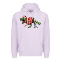 Lilac t rex christmas Premium Hoodie - RanaPortraitStore