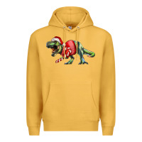 Mustard t rex christmas Premium Hoodie - RanaPortraitStore