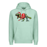 Seafoam t rex christmas Premium Hoodie - RanaPortraitStore