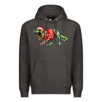 Smoke t rex christmas Premium Hoodie - RanaPortraitStore