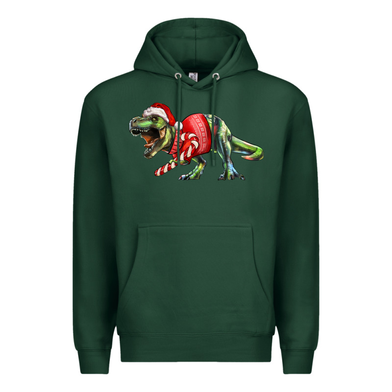 T Rex Christmas Premium Hoodie by RanaPortraitStore | Teevron