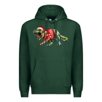 Sports Green t rex christmas Premium Hoodie - RanaPortraitStore