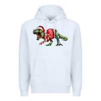 White t rex christmas Premium Hoodie - RanaPortraitStore
