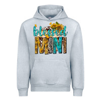 Heather Grey blessed mini with sunflowers Urban Hoodie - texasbilliewilder