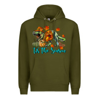 Army Green t rex tis the season Premium Hoodie - RanaPortraitStore