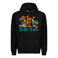 Black t rex tis the season Premium Hoodie - RanaPortraitStore