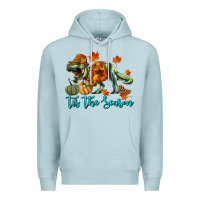 Blue Mist t rex tis the season Premium Hoodie - RanaPortraitStore