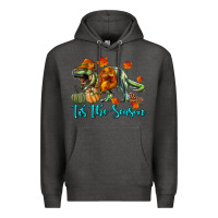 Charcoal Heather t rex tis the season Premium Hoodie - RanaPortraitStore