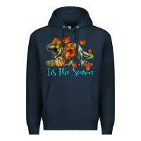 Navy t rex tis the season Premium Hoodie - RanaPortraitStore