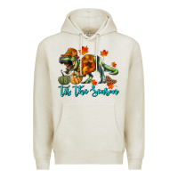 Oatmeal Heather t rex tis the season Premium Hoodie - RanaPortraitStore