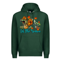 Sports Green t rex tis the season Premium Hoodie - RanaPortraitStore