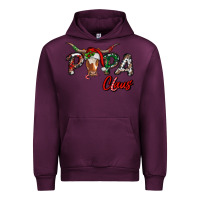 Mauve Wine Papa Claus With Long Horn Western Christmas Urban Hoodie - RanaPortraitStore