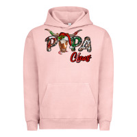 Pigment Salmon Papa Claus With Long Horn Western Christmas Urban Hoodie - RanaPortraitStore