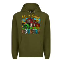 Army Green life is better in the country western Premium Hoodie - texasbilliewilder