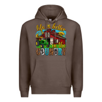 Coffee life is better in the country western Premium Hoodie - texasbilliewilder