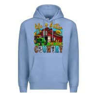 Colony Blue life is better in the country western Premium Hoodie - texasbilliewilder